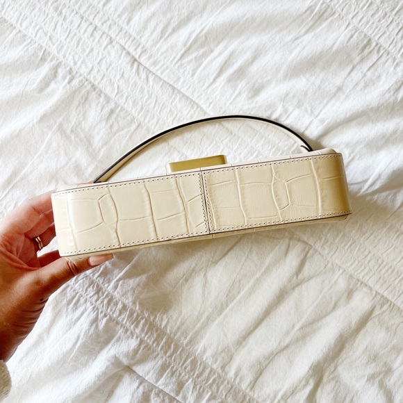 COACH Mini Grace Ivory Croc Shoulder & Crossbody Bag - Picture 5 of 7